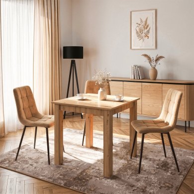 Раскладной обеденный стол Mebel Elit BEN Дуб артизан W.BEN/DA/DA/S фото - 5