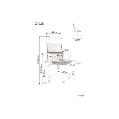 Офісне крісло Signal Q-026 Сірий OBRQ026SZ фото - 2
