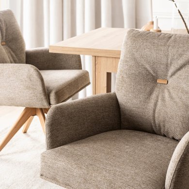 Обеденный стул поворотный Mebel Elit BIANCO Коричневый ME.BIANCO/BR/T/K фото - 6