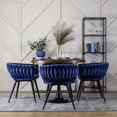 Обеденный стул Mebel Elit EMPOLI Welur Синий - 6 Обеденный стул Mebel Elit EMPOLI Welur Синий ME.EMPOLI/GR/V/K фото - 6