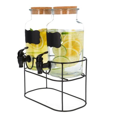 Набір диспенсерів для напоїв Homla ALLOS | Прозорий / Чорний принт 165208 фото - 4