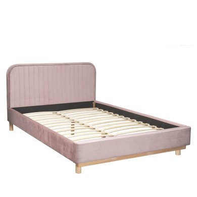 Ліжко Homla KARALIUS Welur 140x200 см Рожевий - 4 Ліжко Homla KARALIUS Welur 140x200 см Рожевий 207725 фото - 4