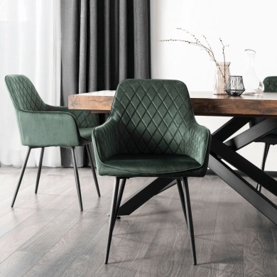 Обідній стілець Mebel Elit BRESSO Welur Зелений ME.BRESSO/Z/CZ/V/K фото - 6