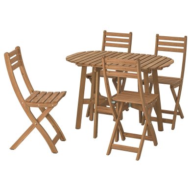 IKEA Комплект складной садовой мебели ASKHOLMEN Дерево (ИКЕА АСХОЛЬМЕН) 89530039