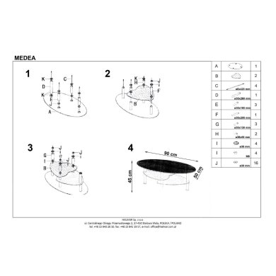 Журнальный стол Halmar MEDEA Дуб сонома V-CH-MEDEA-LAW фото - 2
