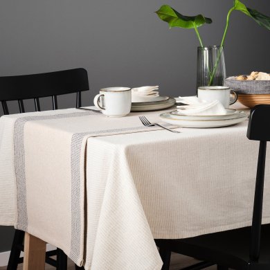 IKEA Скатерть SILVERARV 145х240 см Бежевый (ИКЕА СИЛЬВЕРАРВ) 80526579 фото - 9