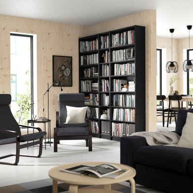 IKEA Стелаж BILLY Чорний (ИКЕА БИЛЛИ) 59483534 фото - 6