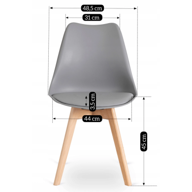 Обеденный стул Mebel Elit SCANDI Серый - 11 Обеденный стул Mebel Elit SCANDI Серый ME.SCANDI/P/D/PL/K фото - 11