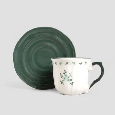 Чашка с блюдцем Homla GRETA 250 мл Зеленый - 4 Чашка с блюдцем Homla GRETA 250 мл Зеленый 234845 фото - 4