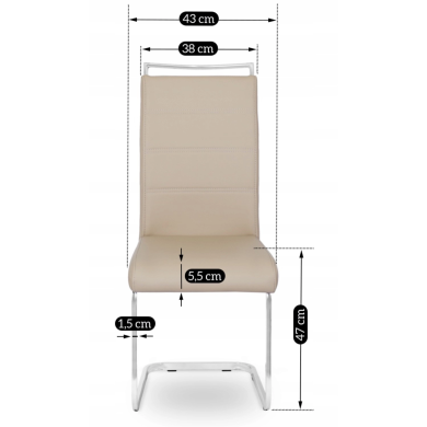 Обеденный стул Mebel Elit LOCA Бежевый ME.LOCA/BZ/CH/E/K фото - 10