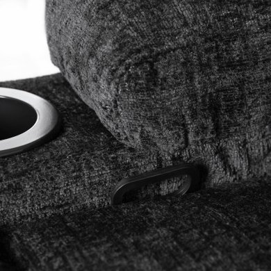 Крісло м'яке розкладне масажне з реклайнером Mebel Elit BOX Welur Чорний ME.BOX/CZ/V/FW фото - 10