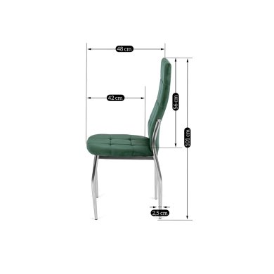 Обеденный стул Mebel Elit MOLLY Welur Зеленый - 11 Обеденный стул Mebel Elit MOLLY Welur Зеленый ME.MOLLY/Z/CH/V/K фото - 11