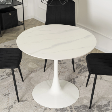 Обідній стіл Mebel Elit SANDER Marmur Білий ME.SANDER/B/B/S фото - 7