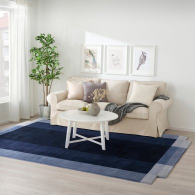 IKEA Ковер GNETGRAS 200х300 см Темно-синий (ИКЕА ГНЕТГРАС) 90570755 фото - 5
