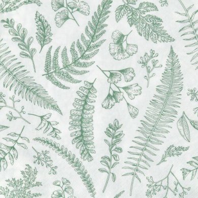 Салфетки Duka Anlegg | Белый / Зеленый принт 2220588 фото - 2