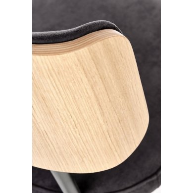 Обеденный стул Halmar Smart-KR Welur Черный V-PL-SMART-KR фото - 8