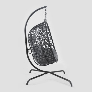 Подвесное кресло-кокон Homla NIDO Черный 239630 фото - 3