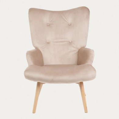 Крісло-качалка м'яке 2 в 1 Homla MOSS PLUS Welur Бежевий 230372 фото - 3