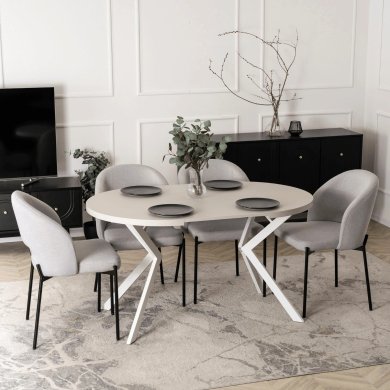 Розкладний обідній стіл Mebel Elit LUGO Кашемір - 5 Розкладний обідній стіл Mebel Elit LUGO Кашемір ME.LUGO/KASZ/B/S фото - 5