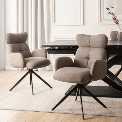 Обеденный стул поворотный Mebel Elit ALVARO Коричневый ME.ALVARO/BR/T/K фото - 6