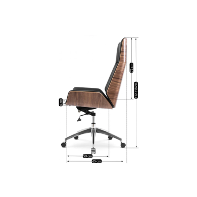 Кресло поворотное Mebel Elit WOODY | Черный / Дерево ME.WOODY/CZ/E/DG/FO фото - 3