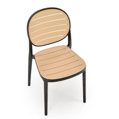 Садовий стілець Halmar K529 Чорний V-CH-K/529-KR-CZARNY/NATURALNY фото - 6