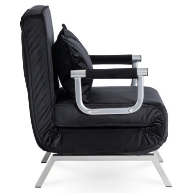 Крісло м'яке розкладне Mebel Elit BART Welur Чорний ME.BART/CZ/V/FW фото - 4