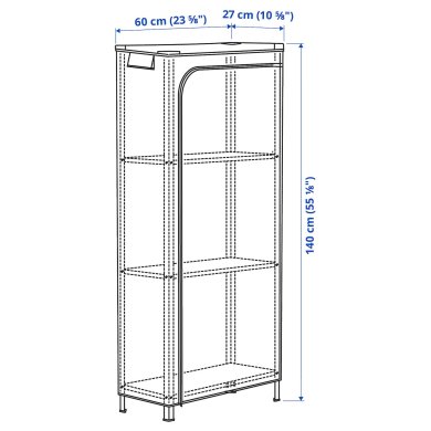 IKEA Стелаж з чохлом HYLLIS Сріблястий (ИКЕА ХИЛЛИС) 99291745 фото - 10
