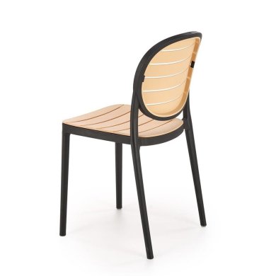 Садовий стілець Halmar K529 Чорний V-CH-K/529-KR-CZARNY/NATURALNY фото - 4