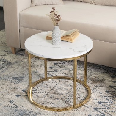 Журнальний стіл Mebel Elit CLIFF Marmur Білий - 6 Журнальний стіл Mebel Elit CLIFF Marmur Білий ME.CLIFF/M/ZL/L фото - 6