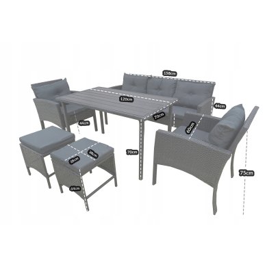 Комплект садових меблів Kontrast CAPRI Бежевий 5.05.27134 фото - 12