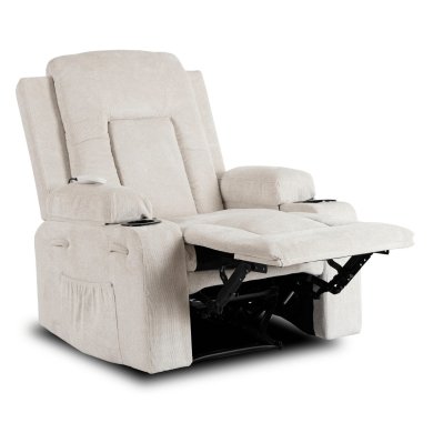 Крісло м'яке розкладне масажне з реклайнером Mebel Elit BOX 2 Бежевий ME.BOX2/BZ/T/FW фото - 2