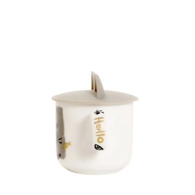 Кружка с крышкой Homla KODI 300 мл | Белый / Серый / Принт 218285 фото - 4