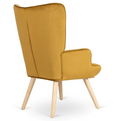 Кресло мягкое с подставкой Mebel Elit LOZANO Welur Горчичный ME.LOZANO/CU/DK/V/FW фото - 5