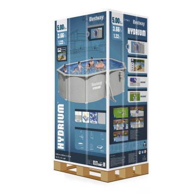 Каркасний басейн Bestway 56586 HYDRIUM 500x360х120 см Сірий BES56586 фото - 11