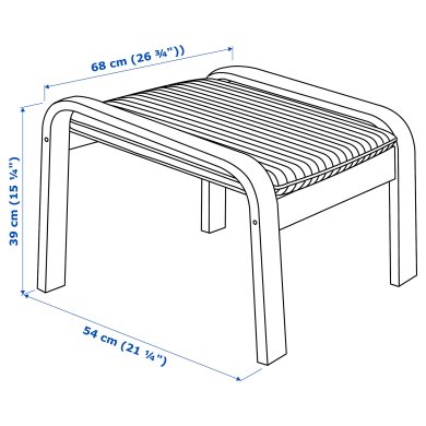 IKEA Підставка для ніг POANG Коричневий (ИКЕА ПОАНГ) 59829111 фото - 5