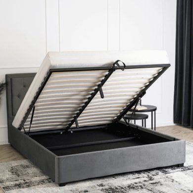 Ліжко Mebel Elit CROS Welur 160x200 см Темно-сірий - 6 Ліжко Mebel Elit CROS Welur 160x200 см Темно-сірий ME.CROS/160/CP/V/LOZZPOJ фото - 6