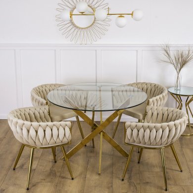 Обідній стіл Mebel Elit SALLO Золотий - 8 Обідній стіл Mebel Elit SALLO Золотий ME.SALLO/TR/ZL/S фото - 8