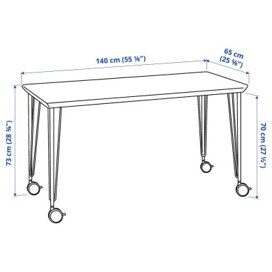Письмовий стіл ANFALLARE/KRILLE Чорний - 3 IKEA Письмовий стіл ANFALLARE/KRILLE Чорний (ИКЕА АНФАЛЛАРЕ/КРИЛЬ) 89509995 фото - 3