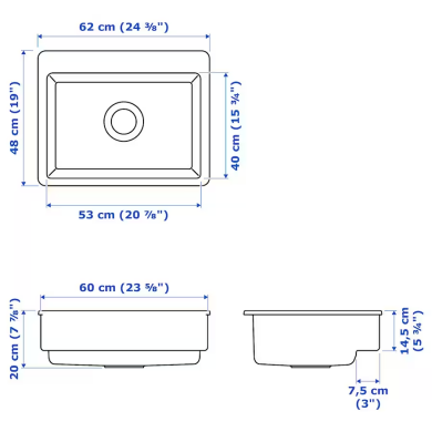IKEA Мийка HAVSEN (ИКЕА ХАВСЕН) 20359229 фото - 2