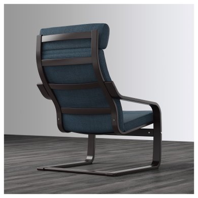 IKEA Кресло-качалка POANG Темно-синий (ИКЕА ПОАНГ) 49197811 фото - 5