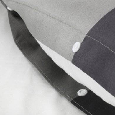 Комплект постільної білизни BRUNKRISSLA 200х200 см Чорний - 5 IKEA Комплект постільної білизни BRUNKRISSLA 200х200 см Чорний (ИКЕА БРУНКРИССЛА) 80564566 фото - 5