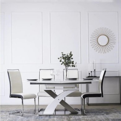 Розкладний обідній стіл Mebel Elit SVEN Білий - 10 Розкладний обідній стіл Mebel Elit SVEN Білий B.SVEN/DC/CZ/S фото - 10