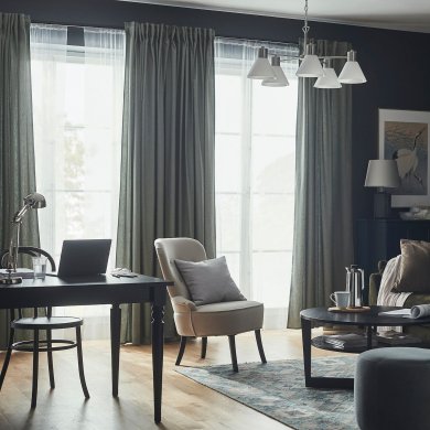 IKEA Штори TIBAST 145x300 см 2 шт Темно-зелений (ИКЕА ТИБАСТ) 70504592 фото - 3