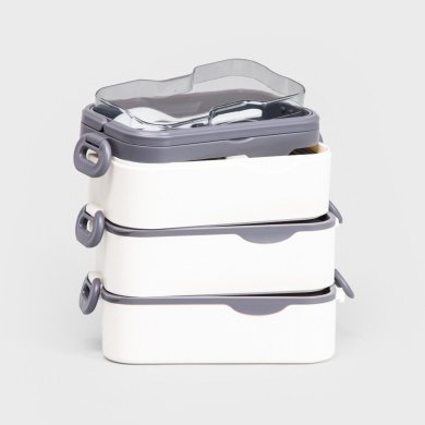 Ланч-бокс с столовыми приборами Homla MESA 2 л Бежевый 240802 фото - 3