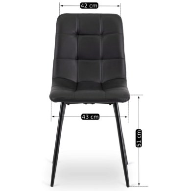 Обідній стілець Mebel Elit DALVIN Чорний - 9 Обідній стілець Mebel Elit DALVIN Чорний ME.DALVIN/CZ/E/K фото - 9