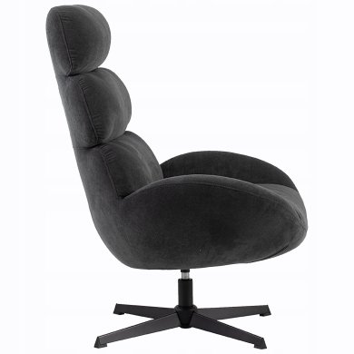 Кресло мягкое поворотное Kontrast AXEL Welur Темно-серый 5.01.83994 фото - 4