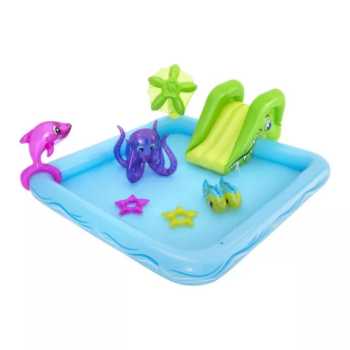 Надувной детский бассейн Bestway 53052 FANTASTIC AQUARIUM 239х206x86 см Голубой BES53052 фото - 2