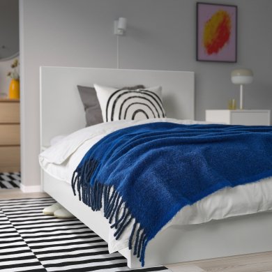 IKEA Плед KLIPPOXEL 130х170 см Синій (ИКЕА КЛИППОКСЕЛЬ) 30584623 фото - 4