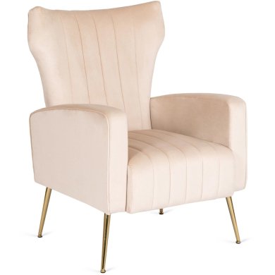 Кресло мягкое Mebel Elit DIANA Welur Бежевый ME.DIANA/BZ/ZL/V/FW фото - 2